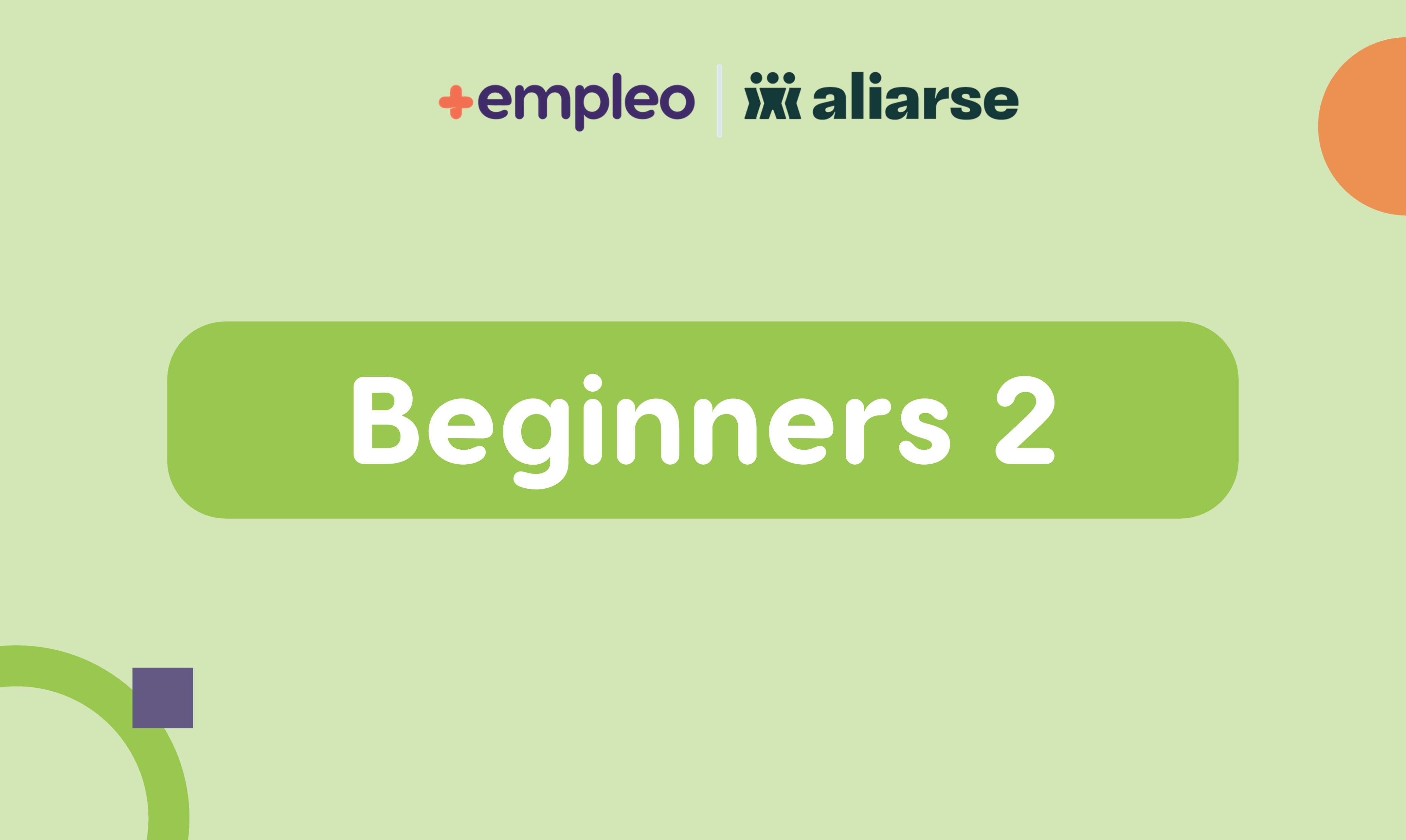 Beginners 2